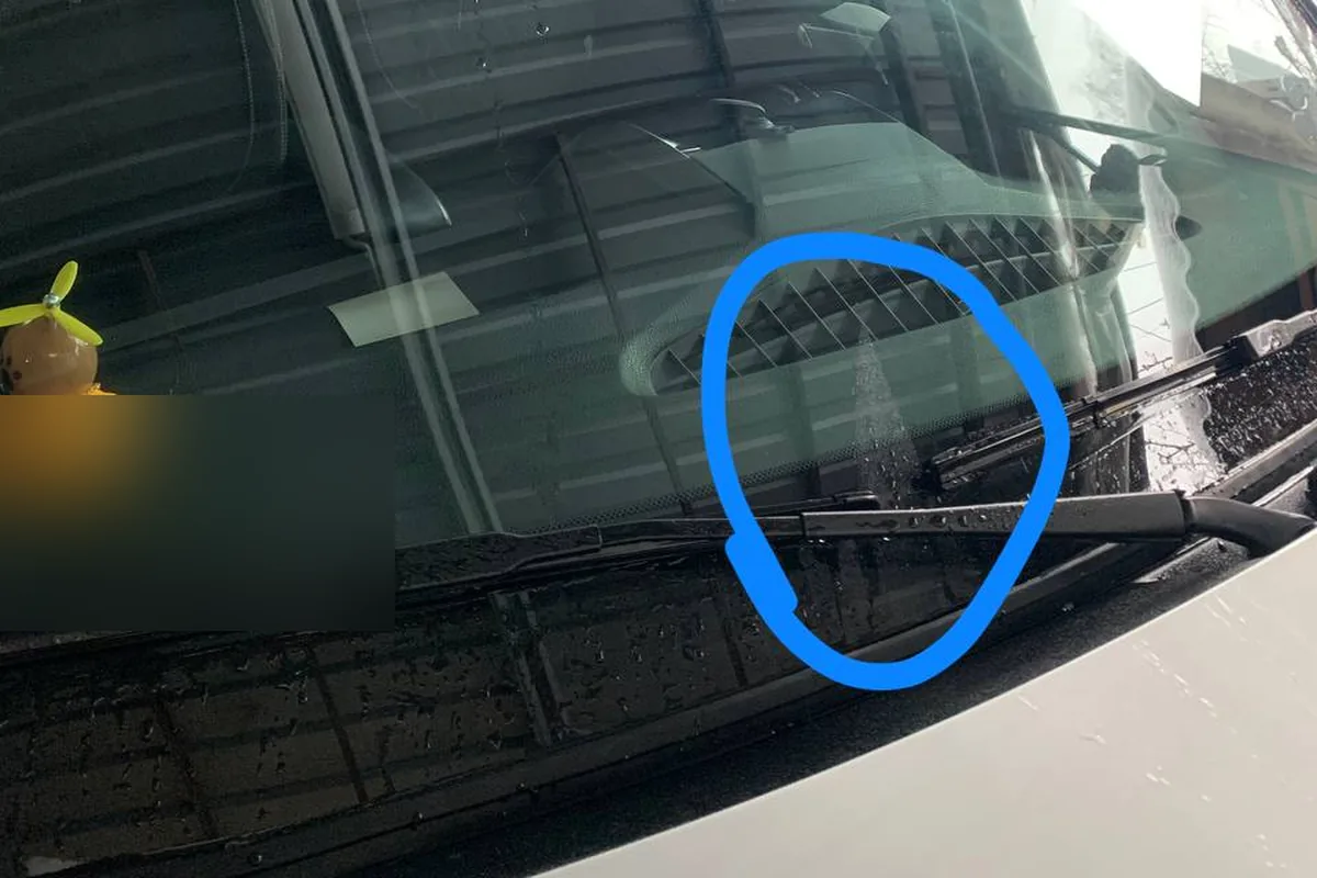 Зазор под щётками после установки жабо на Renault Duster