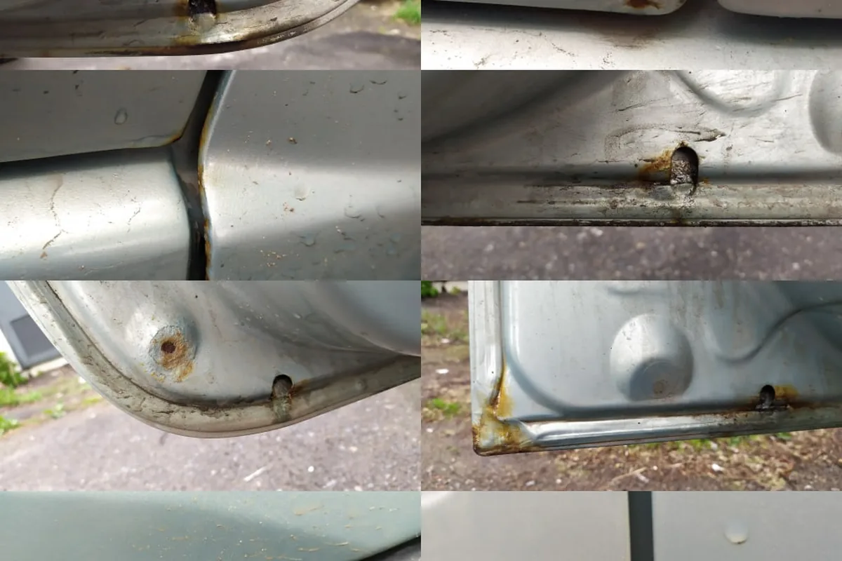 Очаги ржавчины на кузове Renault Logan 1 2007 года