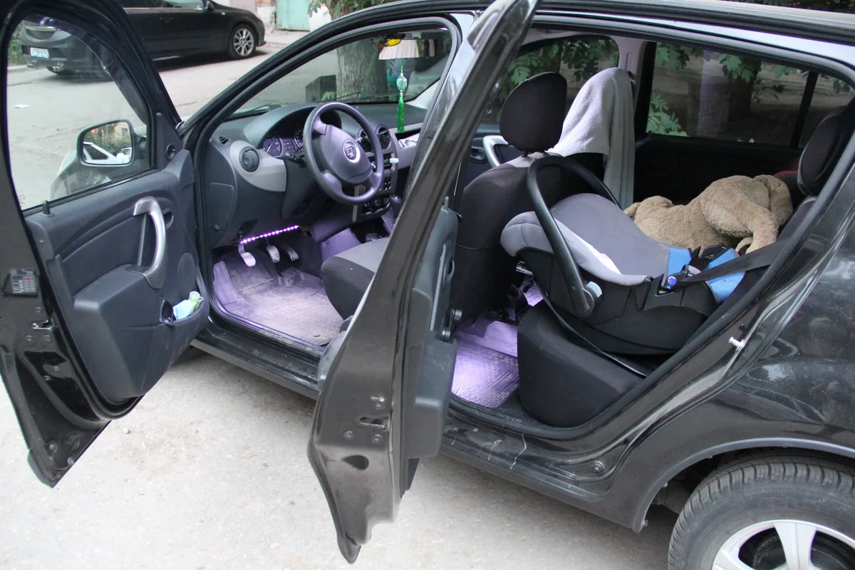Светодиодная подсветка салона Renault Sandero 1
