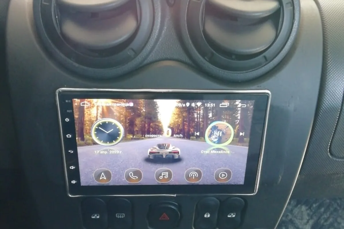 Магнитола 2 din на андроиде в Renault Sandero 1