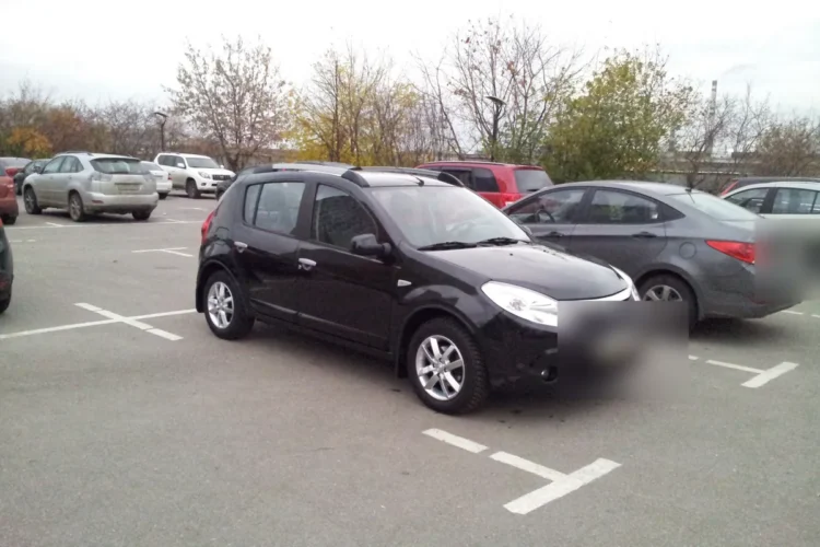 Renault Sandero 1 на литых дисках R15 с шинами 185/65