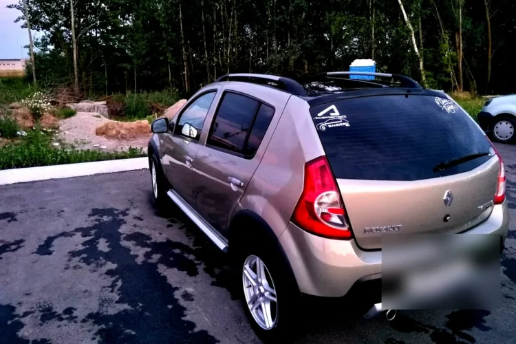 Renault Sandero Stepway 1 на литых дисках R16, вид сзади