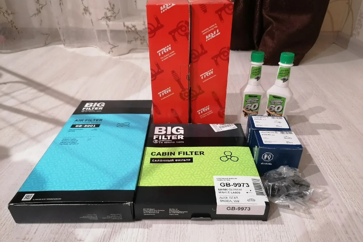 Комплект фильтров BIG Filter и детали к ТО Volkswagen Polo седан 2011